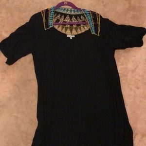 Black Kimono/Cardigan with knitted shoulders